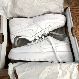 Nike Air Force 1s Low LE Triple White. 4.5 Youth.  Brand new in box!!! So cute!